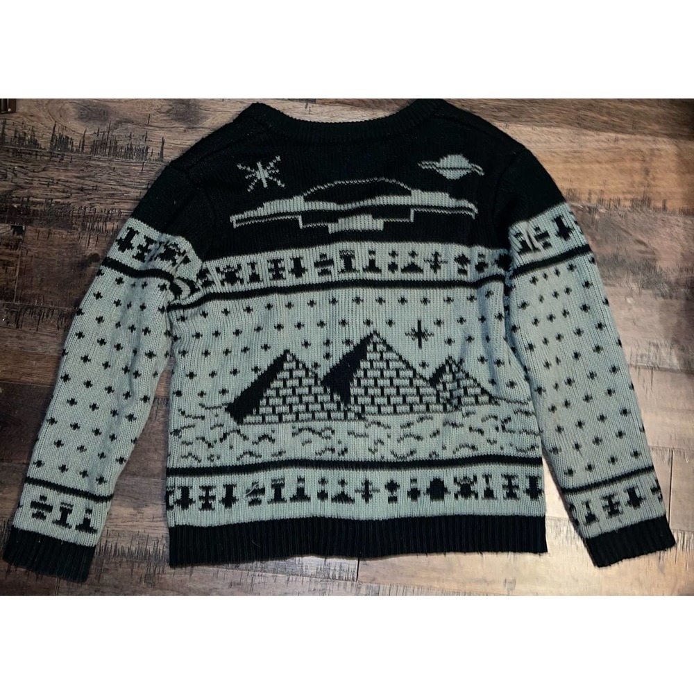 UFO alien Egypt sweater cardigan Middle of Beyond - Picture 3 of 6